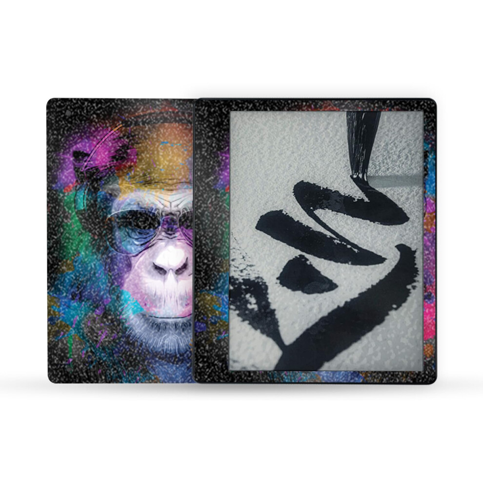 Mightyskins Glossy Glitter Skin Compatible With Amazon Kindle Scribe (2022) Full Wrap - Neon Monkey | Protective High-Gloss Glitter Finish | Easy To A 197560704247