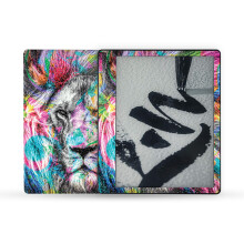 MightySkins Glnzende Glitzer-Skin, kompatibel mit Amazon Kindle Scribe (2022), Komplettumhllung  Neon-Lwe | Schtzendes Hochglanz-Glitzer-Fin
