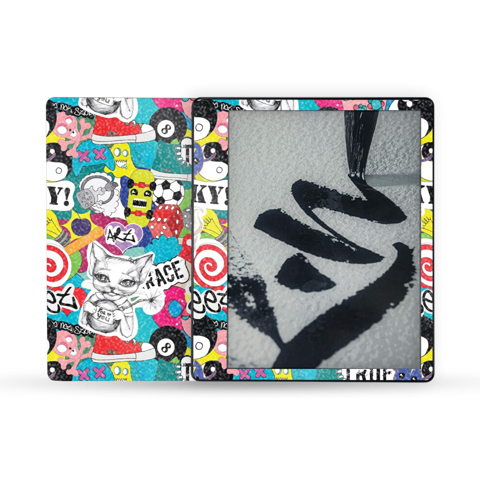 Mightyskins Glossy Glitter Skin Compatible With Amazon Kindle Scribe (2022) Full Wrap - Sticker Bomb | Protective High-Gloss Glitter Finish | Easy To 197560705329