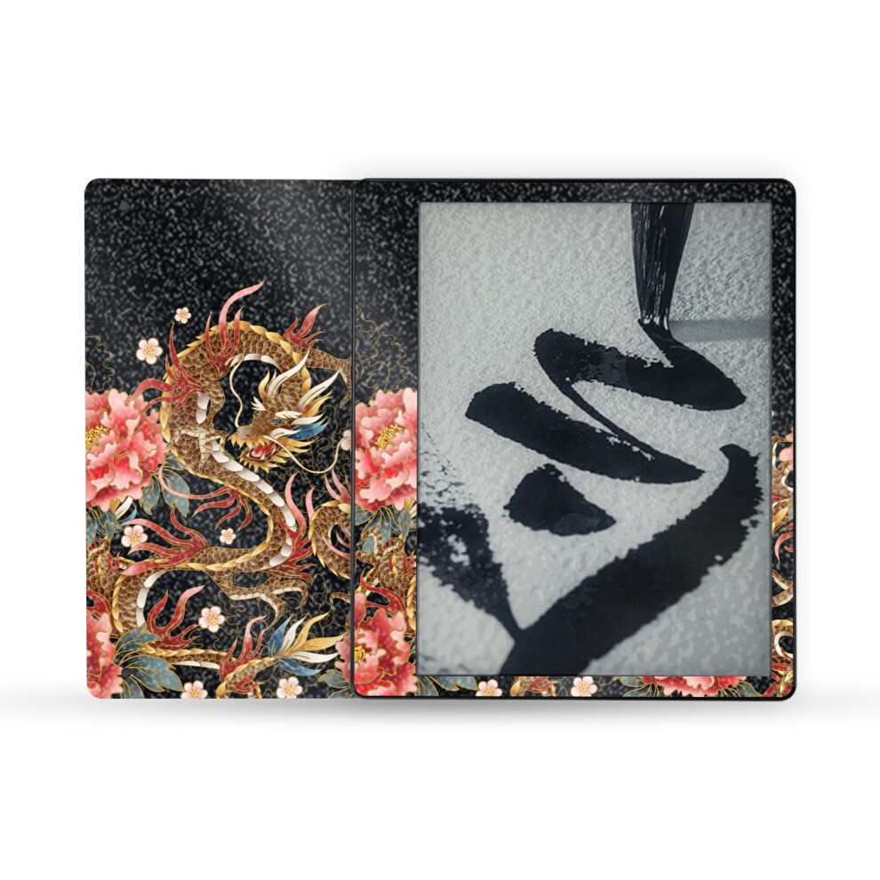 Mightyskins Glossy Glitter Skin Compatible With Amazon Kindle Scribe (2022) Full Wrap - Stitch Dragons | Protective High-Gloss Glitter Finish | Easy T 197560705343