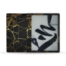 MightySkins Carbon Fiber Skin Compatível com Kindle Scribe (2022) - Preto Ouro Mármore