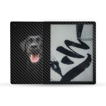 MightySkins Carbon Fiber Skin Compatível com Amazon Kindle Scribe (2022) - Preto Lab
