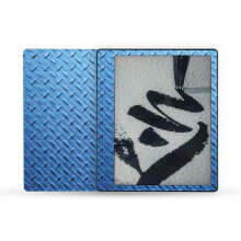 MightySkins Skin Carbon Fiber para Amazon Kindle Scribe (2022) - Blue Gridiron | Acabamento Protetor