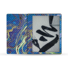 MightySkins Carbonfaser-Skin, kompatibel mit Amazon Kindle Scribe (2022), vollstndige Umhllung  Blauguss | Schtzende strukturierte Carbonfase