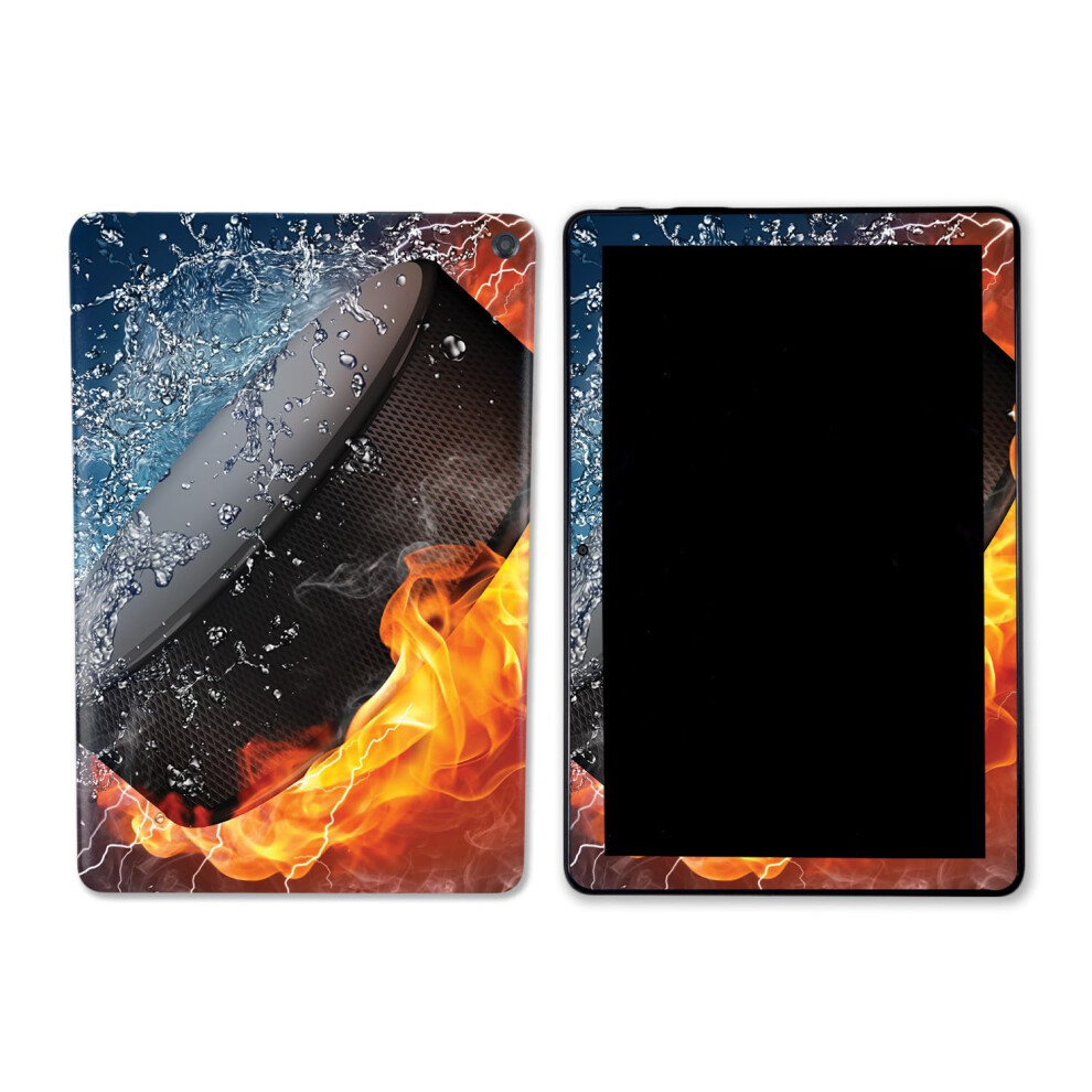 Mightyskins Skin Compatible With Amazon Kindle Fire Hd 10 (2023) - Hockey Fire | Protective Durable And Unique Vinyl Decal Wrap Cover | Easy To Appl 198164615403