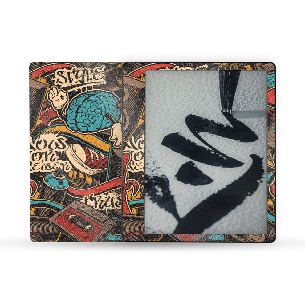 Mightyskins Glossy Glitter Skin Compatible With Amazon Kindle Scribe (2022) Full Wrap - Hip Hop | Protective High-Gloss Glitter Finish | Easy T Orange 197560704346