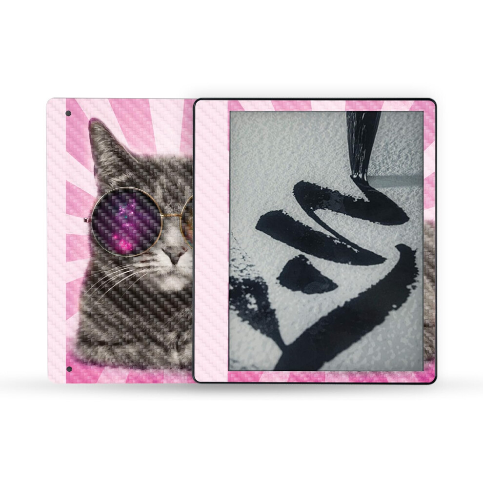 Mightyskins Carbon Fiber Skin Compatible With Amazon Kindle Scribe (2022) Full Wrap - Galaxy Cat | Protective Textured Carbon Fiber Finish | Easy To A 197560694241