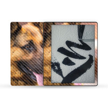 MightySkins Carbonfaser-Skin, kompatibel mit Amazon Kindle Scribe (2022), vollstndige Umhllung  Deutscher Schferhund | Strukturiertes Carbonf