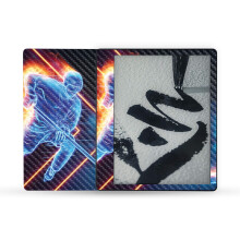 MightySkins Carbonfaser-Skin, kompatibel mit Amazon Kindle Scribe (2022), vollstndige Umhllung  Glow Hockey | Schtzende strukturierte Carbon