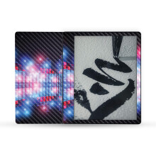 MightySkins Carbonfaser-Skin, kompatibel mit Amazon Kindle Scribe (2022), vollstndige Umhllung  Neon Eq | Schtzende strukturierte Carbonfaser