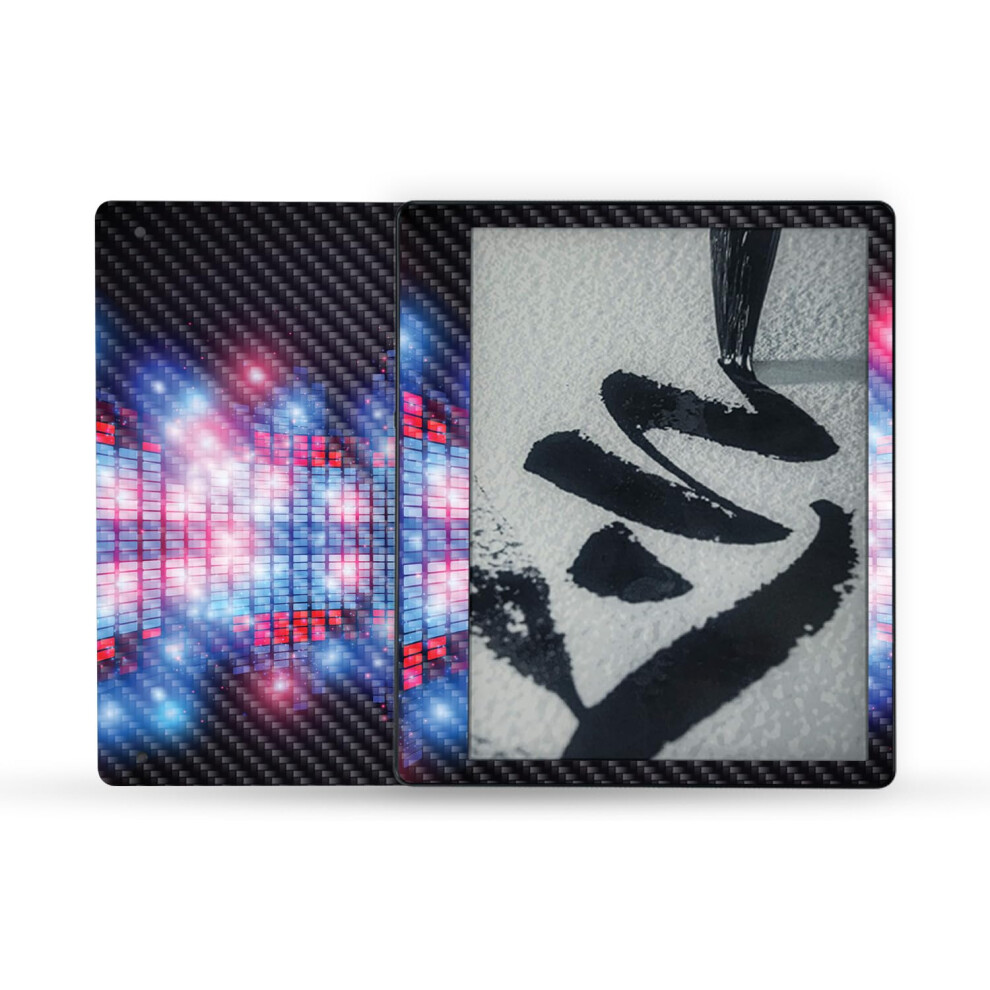 Mightyskins Carbon Fiber Skin Compatible With Amazon Kindle Scribe (2022) Full Wrap - Neon Eq | Protective Textured Carbon Fiber Finish | Easy To Appl 197560695217