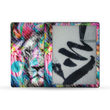 MightySkins Carbonfaser-Skin, kompatibel mit Amazon Kindle Scribe (2022), vollstndige Umhllung  Neon-Lwe | Schtzende strukturierte Carbonfas