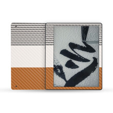 MightySkins Carbon Fiber Skin kompatibel mit Amazon Kindle Scribe (2022) Full Wrap – Neutrale Streifen | Strukturiertes Carbonfaser-Finish | Einfach