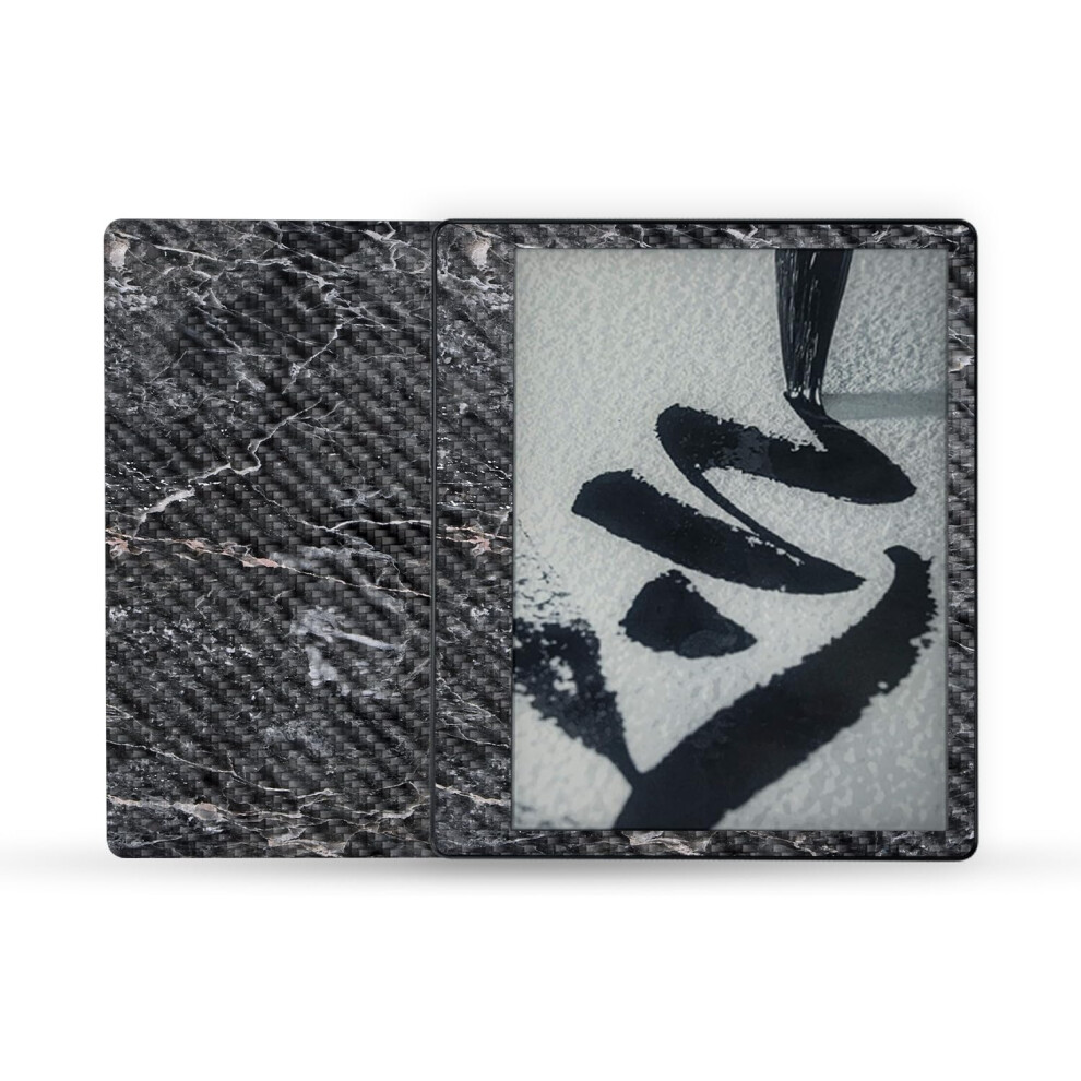 Mightyskins Carbon Fiber Skin Compatible With Amazon Kindle Scribe (2022) Full Wrap - Marble | Protective Textured Carbon Fiber Finish | Easy To Onyx 197560695323