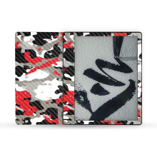 MightySkins Skin de Fibra de Carbono para Kindle Scribe (2022) - Camo Vermelho | Acabamento Texturizado