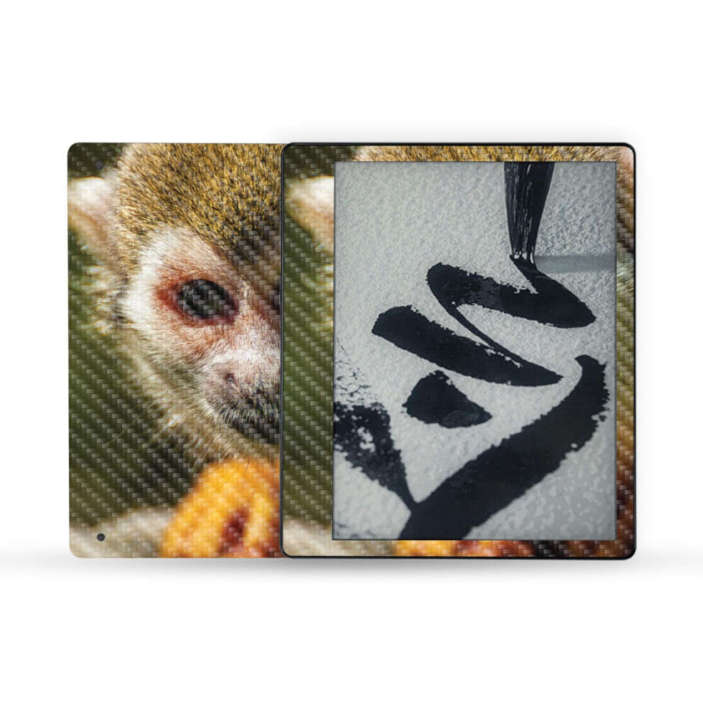 Mightyskins Carbon Fiber Skin Compatible With Amazon Kindle Scribe (2022) Full Wrap - Squirrel Monkey | Textured Carbon Fiber Finish | Easy To Apply | 197560696375
