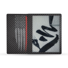 MightySkins Carbon Fiber Skin Compatible with Amazon Kindle Scribe (2022) Full Wrap - Thin Red Line | Protective Textured Carbon Fiber Finish | Easy