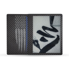 MightySkins Carbon Fiber Skin Compatível com Amazon Kindle Scribe (2022) - Thin Blue Line