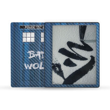 MightySkins Skin de Fibra de Carbono para Amazon Kindle Scribe (2022) - Time Lord Box | Acabamento Texturizado