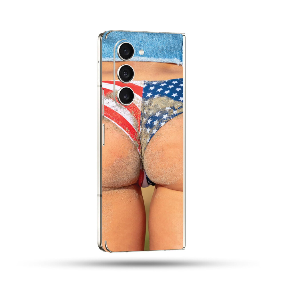 Skin Mightyskins Compatible Avec Samsung Galaxy Z Fold 5 Sandy Cheeks | Protection Durable Et Unique En Vinyle | Facile Appliquer, Retirer-image