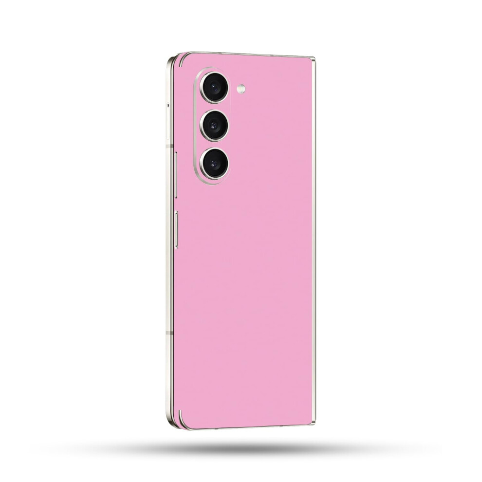 Skin Mightyskins Compatible Avec Samsung Galaxy Z Fold 5 - Rose Uni | Protection Durable Et Unique En Vinyle | Facile Appliquer, Retirer Et-image
