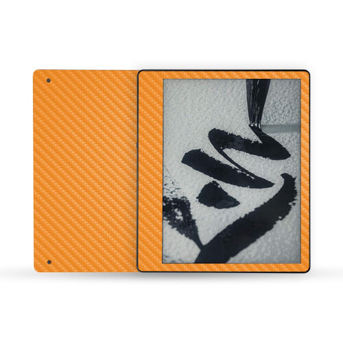 MightySkins Pele Carbono Compatível com Amazon Kindle Scribe (2022) - Laranja Sólido