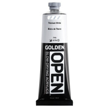 OPEN Slow-Drying Acrylics by GOLDEN Titanium White 5 fl oz. tube Professional Acrylic Paint Semi-Opaque
