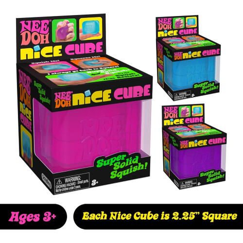 Schylling NeeDoh Nice Cube -Sensory Squeeze Toy with Super Solid Squish - 2.25"""" Cube 1