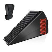 Door Stopper Adjustable with Holder  Heavy Duty Door Stop Strongest Large Door Wedge for Bottom of Door  Tall up to 3-in Doorstop Stainless Steel Made