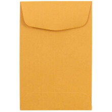 Jam Paper #4 Monedas Empresas comerciales - 3 x 4 1/2 - Brown Kraft Manila - 100/Pack