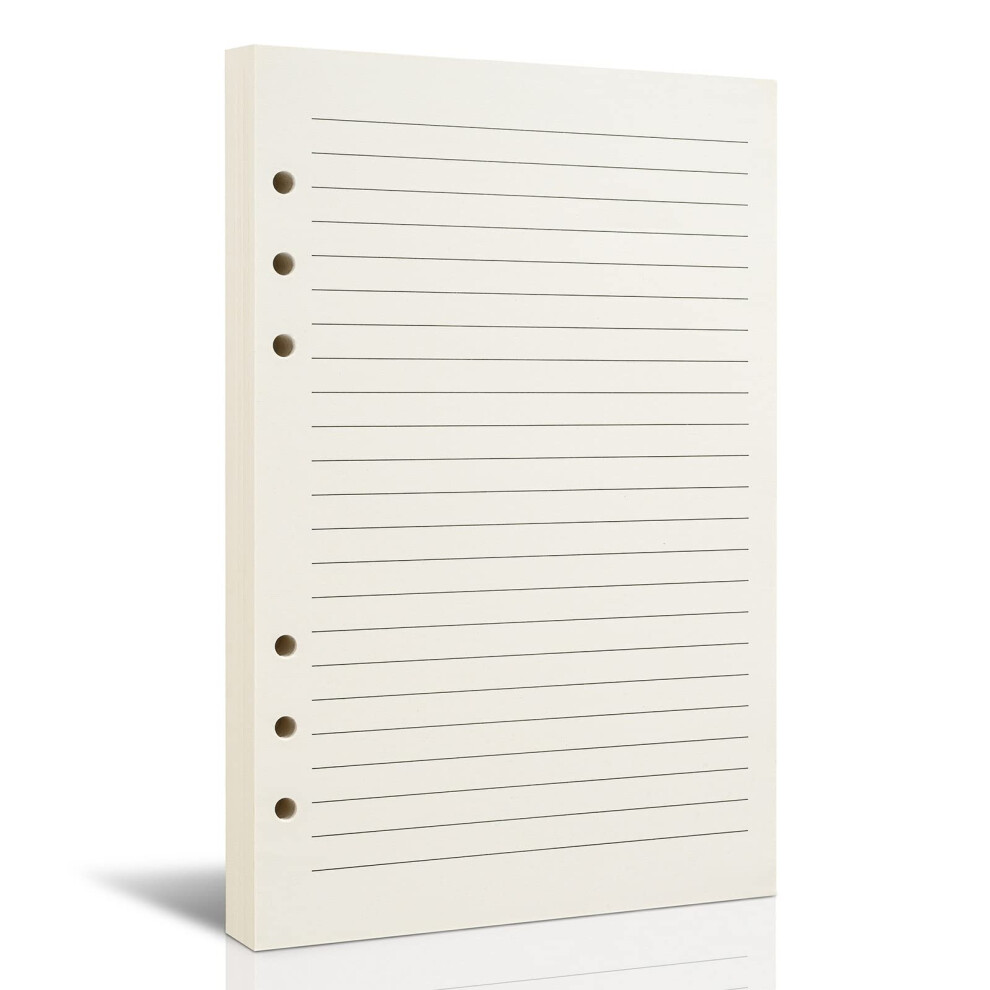 A5 Refillable Paper for 6-Ring Binders  Planner  Traveller Journal  Notebook  Dairy - 8mm Ruled Filler Paper Insert  80 Sheets 160 Pages  Lined-image-OPC-PGSGPQR-NEW