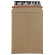 Buste per mailer per foto di stadio in jam di carta con chiusura a buccia e guarnizioni - 6 x 8 - marrone kraft - 6 mailer rigidi/pacchetto