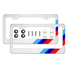 omlkibo Tri-Color 3 sznu alumnium rendszmtbla vzbort tart Kompatibilis a Toyota Vehicle Truck Trailer SUV-val. (Srga Piros-03)