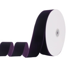 1,5"" x 20 meter paars fluwelen lint voor kerstboomkrans vintage decoratie handgemaakte ambachten ornamenten cadeauverpakking en strik maken