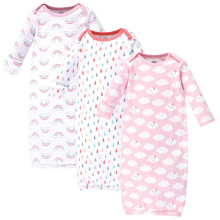 Luvable Friends Unisex Baby Baumwollkleid M   dchen Wolken Fr   hchen/Neugeborenes