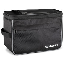 Schwinn Bike Bag Pannier and Storage Easy to Attach Hold Cell Phones Snacks Wallet Mounted Bicycle Accessories Handlebar Phone Bag Black