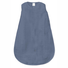 SwaddleDesigns Saco de Dormir para Bebé 12-18 meses, Cobertor de Algodão Muslin com Zíper de 2 vias, Denim, Grande