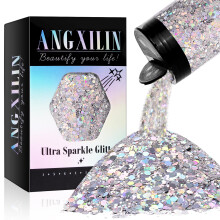 ANGXILIN holografick robustn trpytky 190 g/6,7 oz robustn a jemn smen trpytky hromadn laserov flitry pro trpytky na vrobu nehtu z epoxidov