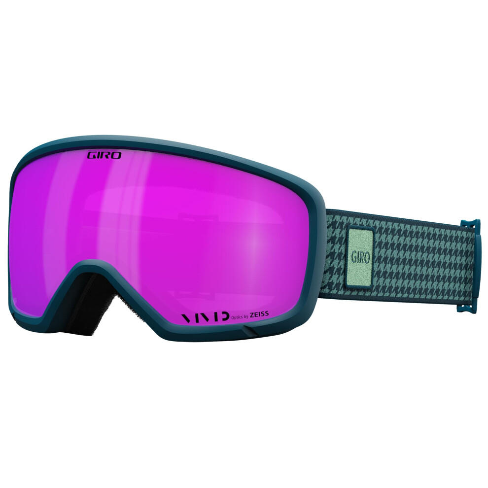 Giro Millie Ski Goggles - Snowboard Goggles for Women & Youth - Ano Harbor Blue Lux Strap avec un objectif rose vif