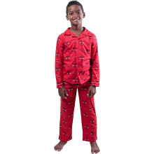 Ultra Game NBA Offizielles 2-teiliges superweiches Pyjama-Set mit Knopfleiste f r Jugendliche, Chicago Bulls, Jungen, Gr e 7