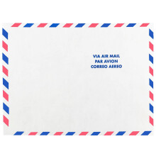 HAKKOPAPERI Tyvek-repäisynkestävät avoimet luettelokuoret - 9 x 12 - Valkoinen lentoposti - 25 / kpl