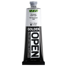 OPEN Slow-Drying Acrylics by GOLDEN Permanent Green Light 5 fl oz. tube Professional Acrylic Paint Opaque