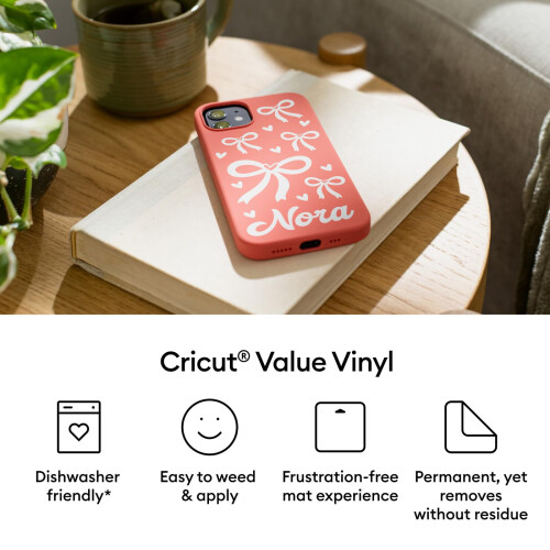 Cricut Value Permanent Vinyl  Matte Orange (12in x 10ft Roll) 2