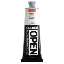 OPEN Slow-Drying Acrylics by GOLDEN Cadmium Orange 5 fl oz. tube Professional Acrylic Paint Semi-Opaque