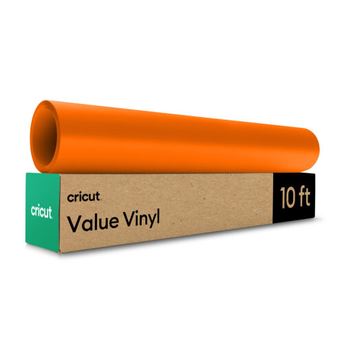 Cricut Value Permanent Vinyl  Matte Orange (12in x 10ft Roll)