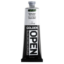 OPEN Slow-Drying Acrylics by GOLDEN Phthalo Green/B.S. 5 fl oz. tube Professional Acrylic Paint Transparent