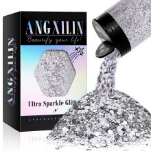ANGXILIN Holografick robustn trpytky 190 g/6,7 oz robustn a jemne smen trpytky s laserovmi flitry na vrobu trpytek na vrobu perku z epoxido