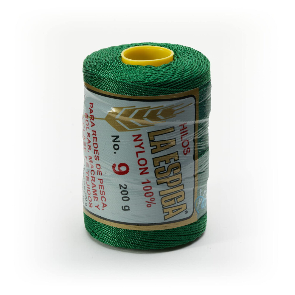 Espiga No. 9 - 100% Nylon Omega Draad voor Breien en Haken - 53 Groen