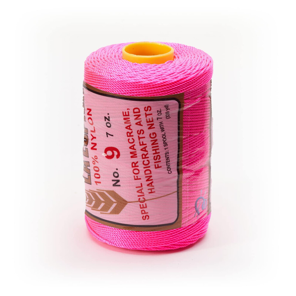 Espiga No. 9-100% Nylon Omega Draad voor Breien en Haken - 87 Neon Roze