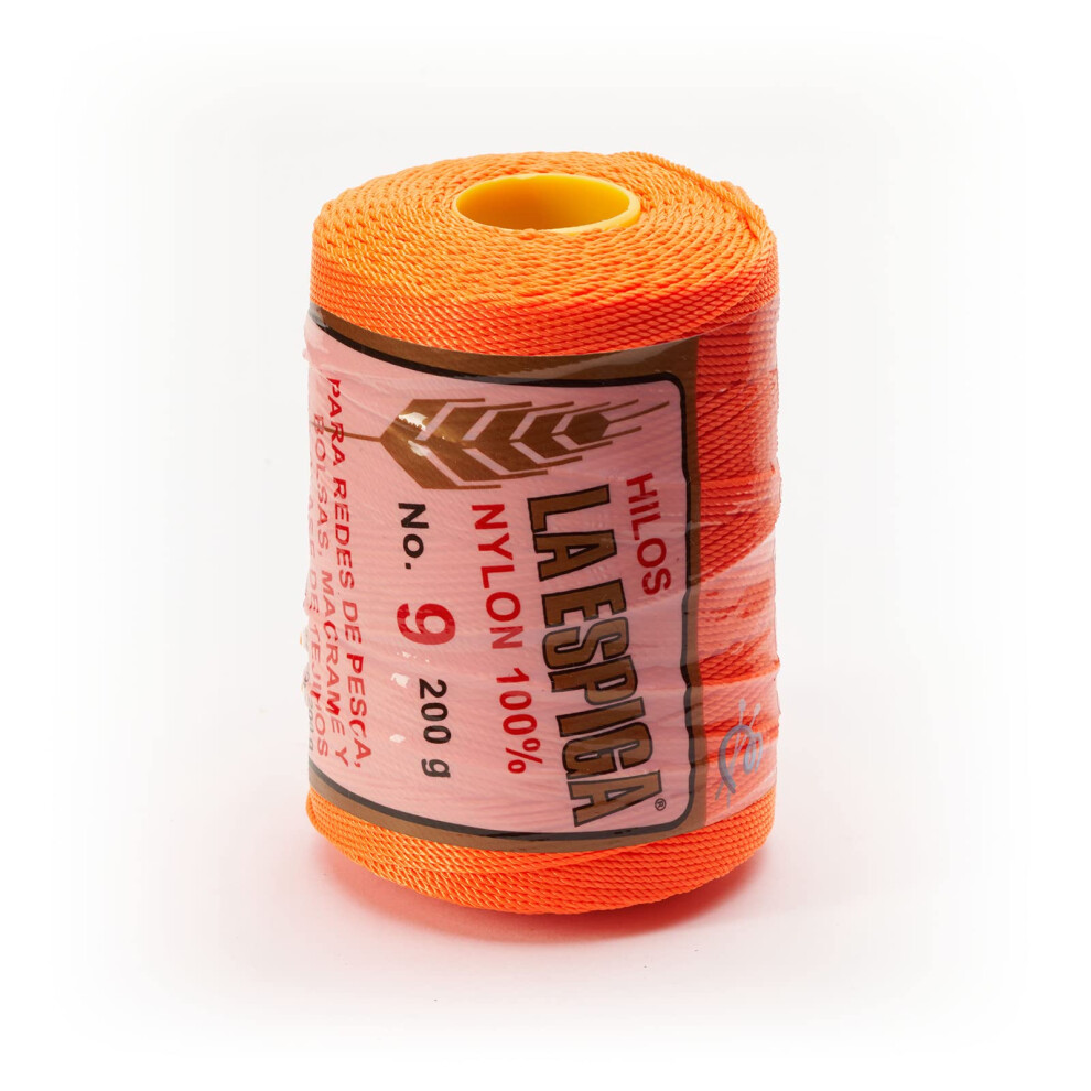 Espiga No. 9-100% Nylon Omega Draad voor Breien en Haken - 84 Neon Oranje